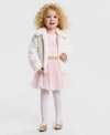Epic Threads Girls Toddler 2t 4t Faux Fur Jacket 2 Pc. Bow Top Bubble Skirt Set Macys Exclusive In White