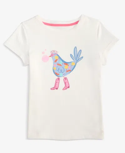 Epic Threads Babies' Girls Toddler 2t-4t Floral Chicken Graphic Short-sleeve T-shirt, Macy's Exclusive In White