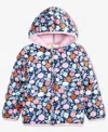Epic Threads Girls Toddler 2t-4t Floral-print Puffer Jacket, Macy's Exclusive In Gray