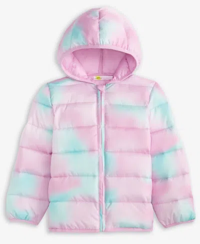 Epic Threads Babies' Girls Toddler 2t-4t Floral-print Puffer Jacket, Macy's Exclusive In Pink