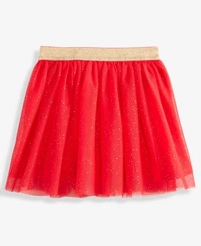 Epic Threads Babies' Girls Toddler 2t-4t Glitter Tulle Tutu Skirt, Macy's Exclusive In Red