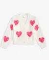 Epic Threads Girls Toddler 2t-4t Heart Button Cardigan In Multi