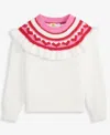 Epic Threads Girls Toddler 2t-4t Heart Fair Isle Sweater, Macy's Exclusive In White