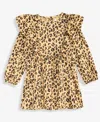 Epic Threads Girls Toddler 2t-4t Leopard Print Ruffle Dress, Macy's Exclusive In Brown