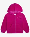 Epic Threads Girls Toddler 2t-4t Ribbon Velour Zip Hoodie, Macy's Exclusive In Pink