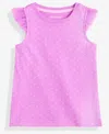 Epic Threads Girls Toddler 2t-4t Short-sleeve Dot-print Ruffled Top, Macy's Exclusive In Pink