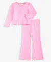 Epic Threads Girls Toddler 2t-4t Sparkle Rib Top And Pants, 2-piece Set, Macy's Exclusive In Pink