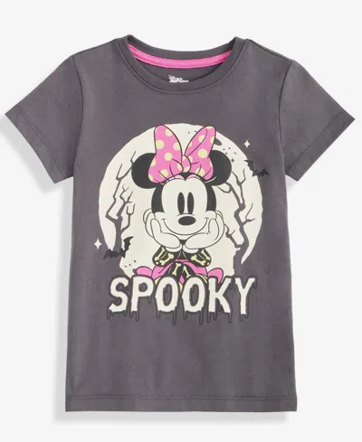 Epic Threads Babies' Girls Toddler 2t-4t Spooky Minnie Mouse Short-sleeve T-shirt, Macy's Exclusive In Gray