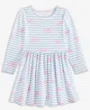 Epic Threads Girls Toddler 2t-4t Striped Bow Print Dress, Macy's Exclusive In Multi