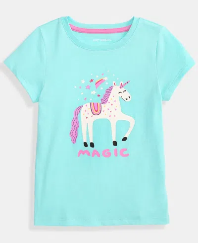 Epic Threads Babies' Girls Toddler 2t-4t Unicorn Graphic T-shirt, Macy's Exclusive In Blue