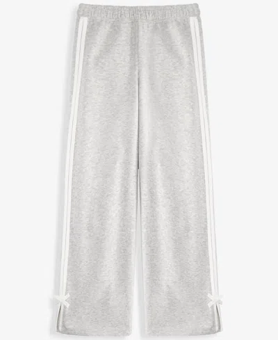 Epic Threads Girls' Xs-xl Bow-detail Wide-leg Fleece Sweatpants, Macy's Exclusive In Light Hthr Grey