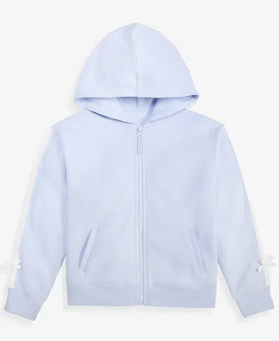 Epic Threads Kids' Girls' Xs-xl Bow-sleeve Zip Fleece Hoodie, Macy's Exclusive In True Light Blue