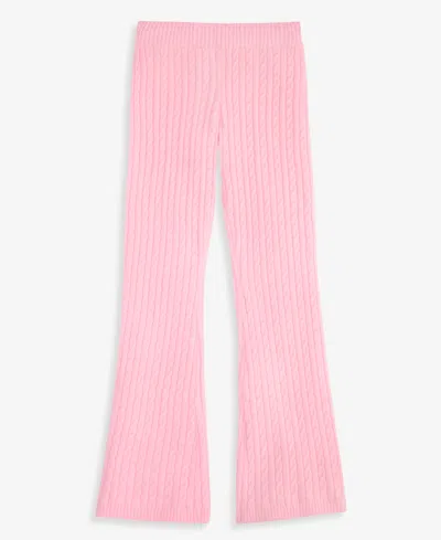 Epic Threads Kids' Girls' Xs-xl Cable-knit Flared-leg Pull-on Sweatpants, Macy's Exclusive In Pink