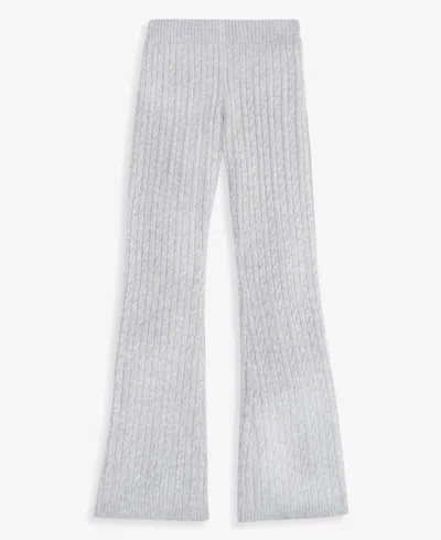 Epic Threads Kids' Girls' Xs-xl Cable-knit Flared-leg Pull-on Sweatpants, Macy's Exclusive In Gray