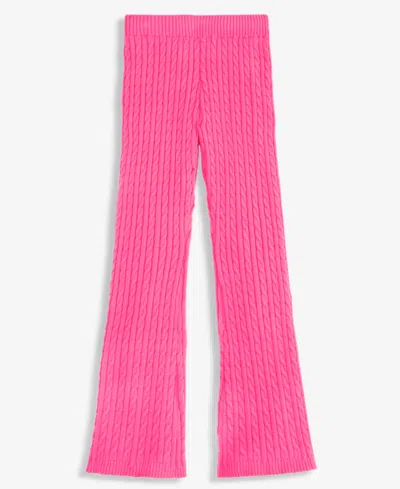 Epic Threads Kids' Girls' Xs-xl Cable-knit Flared-leg Pull-on Sweatpants, Macy's Exclusive In Pink