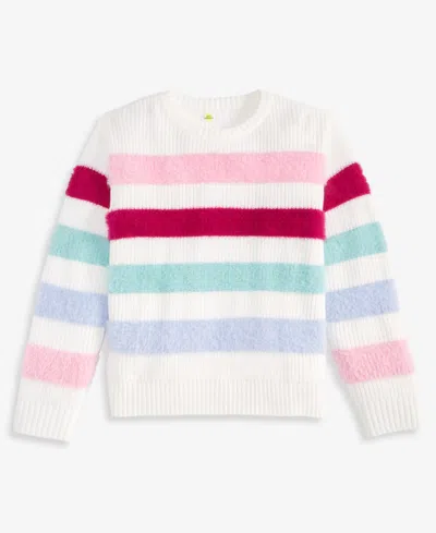 Epic Threads Kids' Girls' Xs-xl Crewneck Feather-stripe Sweater, Macy's Exclusive In Multi