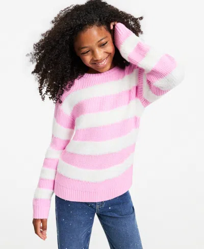 Epic Threads Kids' Girls' Xs-xl Crewneck Stripe Sweater, Macy's Exclusive In Multi