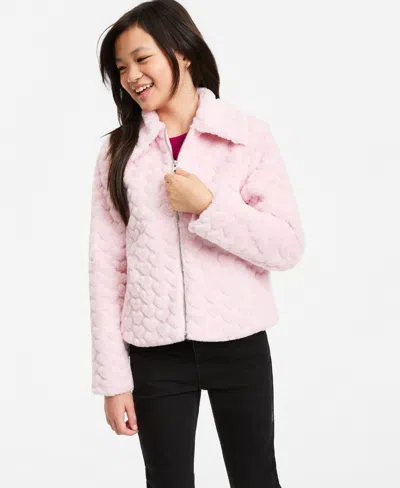Epic Threads Girls' Xs-xl Heart Faux-fur Jacket, Macy's Exclusive In Pink Polish