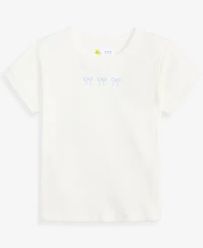 Epic Threads Kids' Girls' Xs-xl Ribbed Baby T-shirt, Macy's Exclusive In White