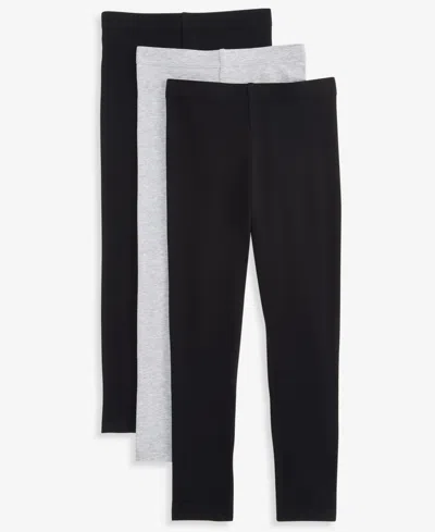 Epic Threads Kids' Girls' Xs-xl Solid And Heathered Leggings, 3-pack, Macy's Exclusive In Multi