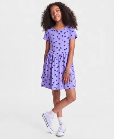 Epic Threads Kids' Girls' Xs-xl Star-print Cotton Dress, Macy's Exclusive In Purple