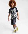 Epic Threads Hybrid Miles Morales Tee  Jean Shorts