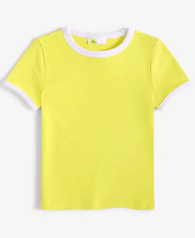Epic Threads Kid Girl Rib Baby Tee, Exclusively At Macy's In Electric Y