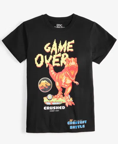 Epic Threads Kids' Little & Big Boys Game Over Jurassic Graphic T-shirt, Created For Macy's In Deep Black