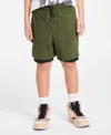 Epic Threads Little & Big Boys Layered-look Shorts, Exclusively At Macy's In Green