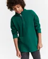 Epic Threads Little & Big Boys Quarter-zip Top, Created For Macy's In Lucky Green