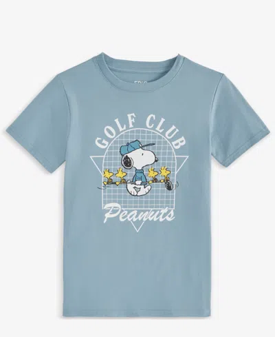 Epic Threads Kids' Little & Big Boys Snoopy Golf Club Graphic Short-sleeve T-shirt, Exclusively At Macy's In Dusty Blue