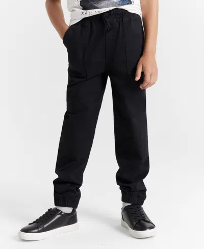 Epic Threads Kids' Little & Big Boys Twill Jogger Pants, Created For Macy's In Deep Black