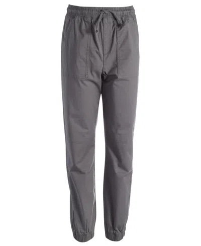 Epic Threads Kids' Little & Big Boys Twill Jogger Pants With Reinforced Knees In Rhino Grey