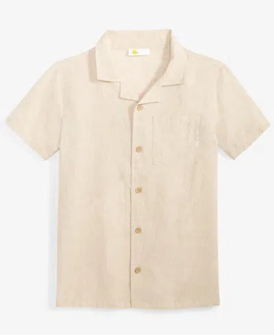 Epic Threads Kids' Little & Big Boys Two-tone Button-down Shirt, Exclusively At Macy's In Neutral