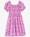 Epic Threads Little & Big Girls Ditsy Floral-print Smocked Dress, Exclusively At Macy's