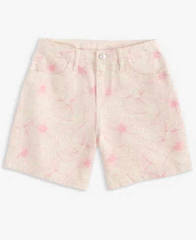 Epic Threads Kids' Little & Big Girls Floral-print Denim Midi Shorts, Exclusively At Macy's In Riviera Wa