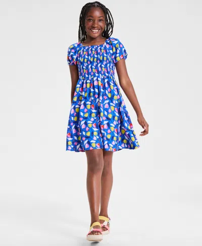 Epic Threads Little & Big Girls Floral-print Smocked Dress, Exclusively At Macy's