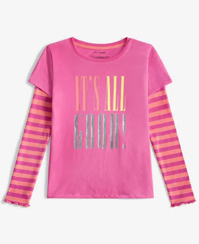 Epic Threads Kids' Little & Big Girls It's All Good Graphic Layered-look T-shirt, Created For Macy's In Bright Peo