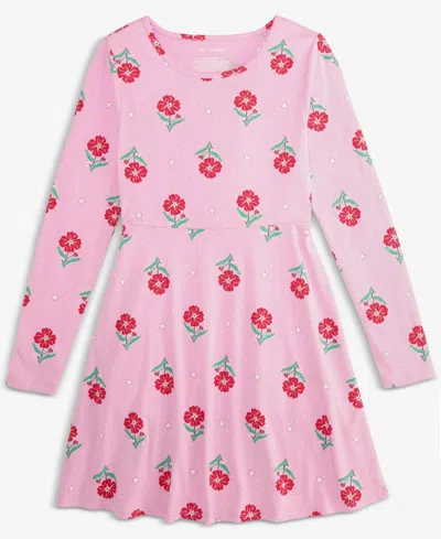Epic Threads Kids' Little & Big Girls Jolly Blooms Printed Dress, Macy's Exclusive In Pink