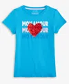 Epic Threads Little & Big Girls Mon Amour Graphic Heart T-shirt, Exclusively At Macy's In Blue Parad