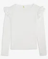 Epic Threads Little & Big Girls Ruffle Sleeve Pointelle Top, Macy's Exclusive In Multi
