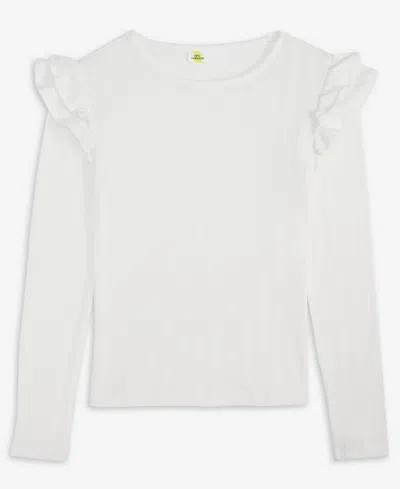 Epic Threads Kids' Little & Big Girls Ruffle Sleeve Pointelle Top, Macy's Exclusive In Multi
