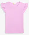 Epic Threads Little & Big Girls Ruffled-sleeve Pointelle Top, Macy's Exclusive In Multi