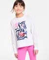 Epic Threads Girls Sequined Floral Sweatshirt, Exclusively At Macy's In Bright Whi