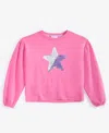 Epic Threads Little & Big Girls Sequined Star Sweatshirt, Created For Macy's In Bright Peo