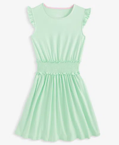 Epic Threads Kid Girl Smocked-waist Dress, Exclusively At Macy's In Green Ash