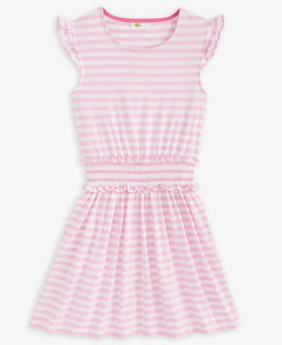 Epic Threads Kid Girl Striped Smocked-waist Dress, Exclusively At Macy's In Bonbon