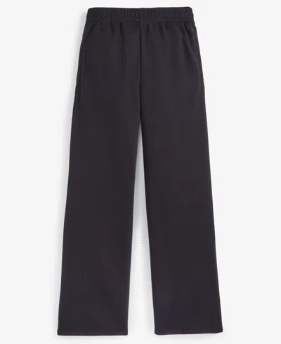 Epic Threads Kids' Little & Big Girls Wide-leg Fleece Sweatpants, Created For Macy's In Deep Black