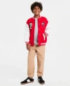 Epic Threads Little Big Boys Snoopy Varsity Jacket Thermal Long Sleeve Shirt Twill Joggers Macys Exclusive In Multi