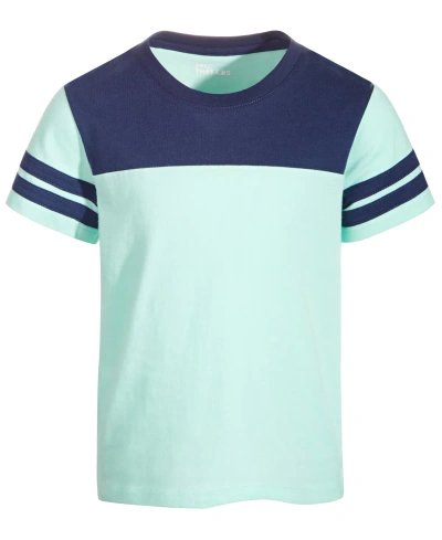 Epic Threads Kids' Little Boys Colorblocked T-shirt, Created For Macy's In Gentle Lagoon